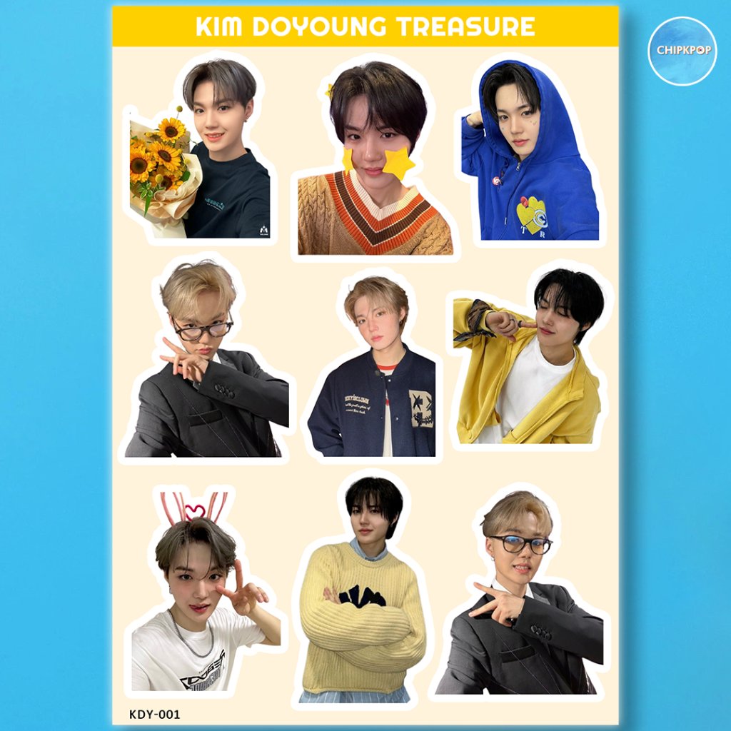 สติ๊กเกอร์ KPOP DOYOUNG TREASURE I STICKER TREASURE I STICKER KPOP TREASURE I STICKER HARUTO ASAHI J
