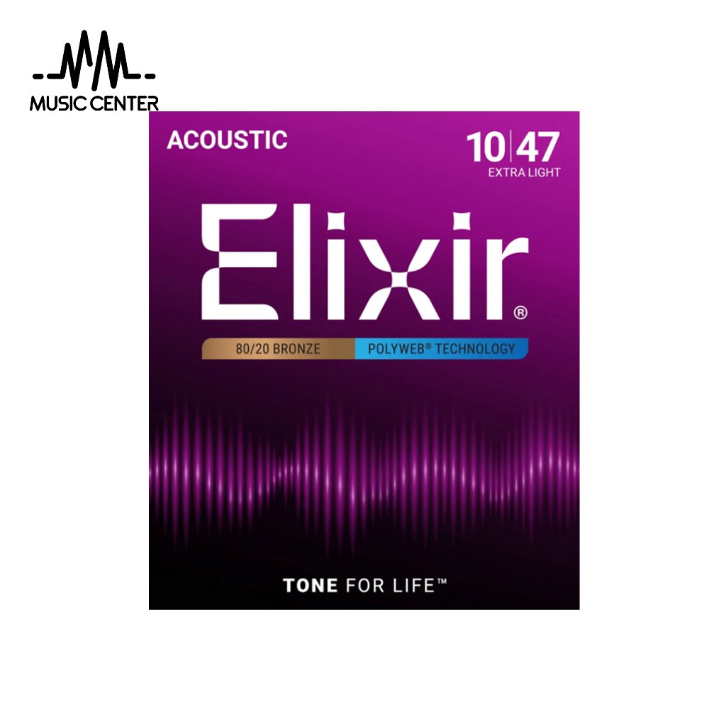 ELIXIR 11000 Polyweb 10-47 สายกีตาร์โปร่ง