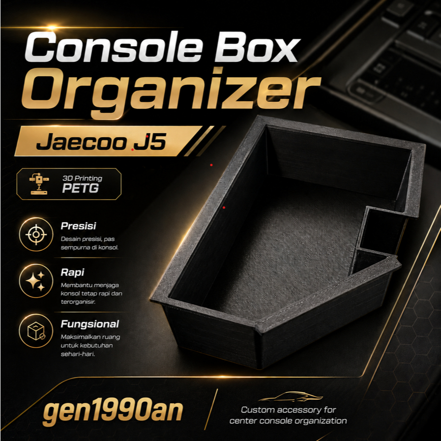 Console Box Organizer Jaecco J5 การพิมพ์ 3 มิติ PETG