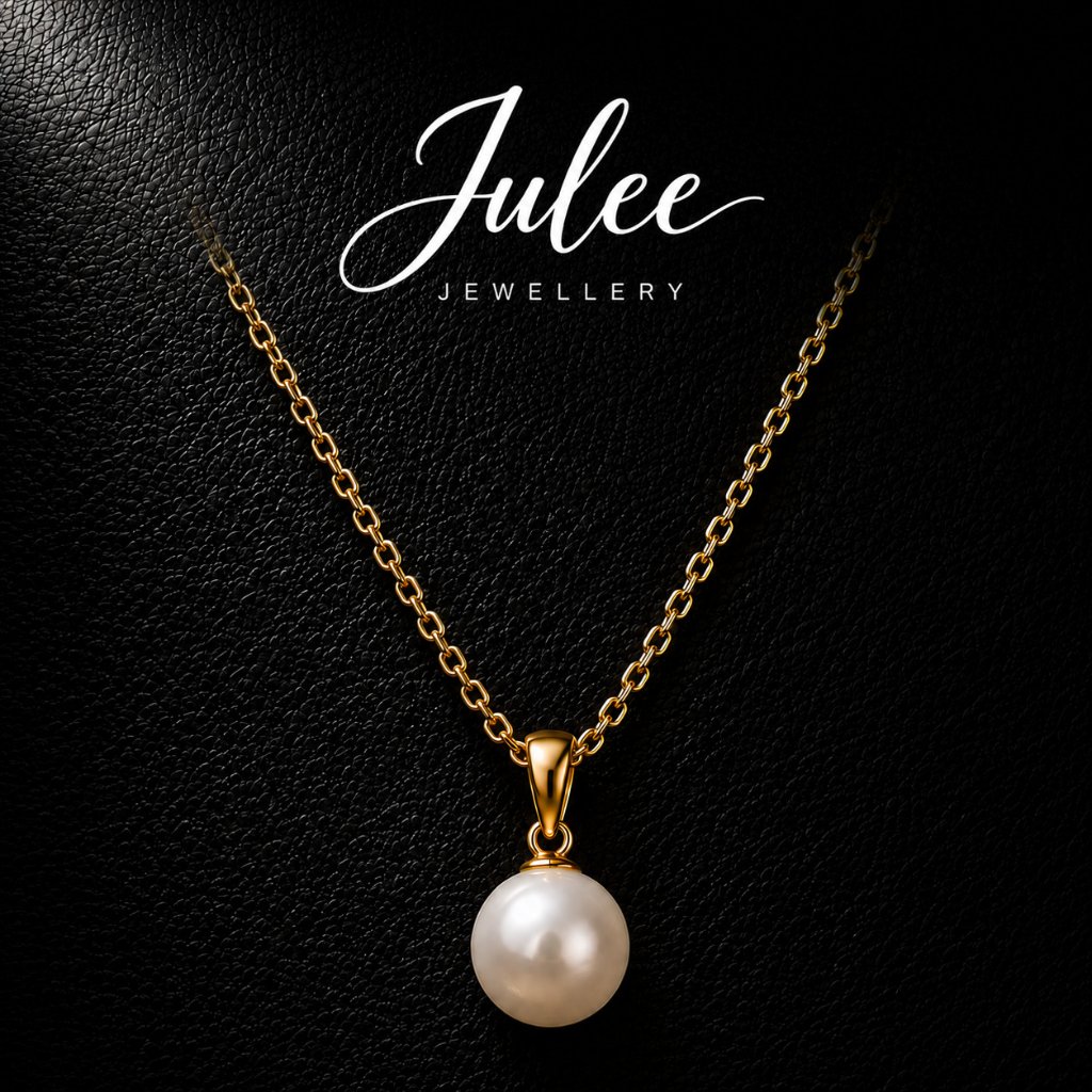 สร้อยคอทองคำ 18K รุ่น JULEE, สร้อยคอไข่มุกน้ำจืด, เครื่องประดับทองคำบริสุทธิ์ 18K น้ำหนัก 0.78 กรัม 