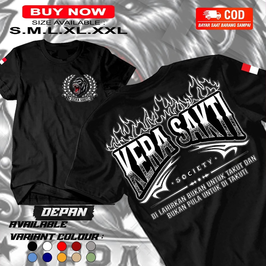 IKSPI Kera Sakti Society เสื้อยืด Born Not For Fear And Not Pula For Not Afraid Combed