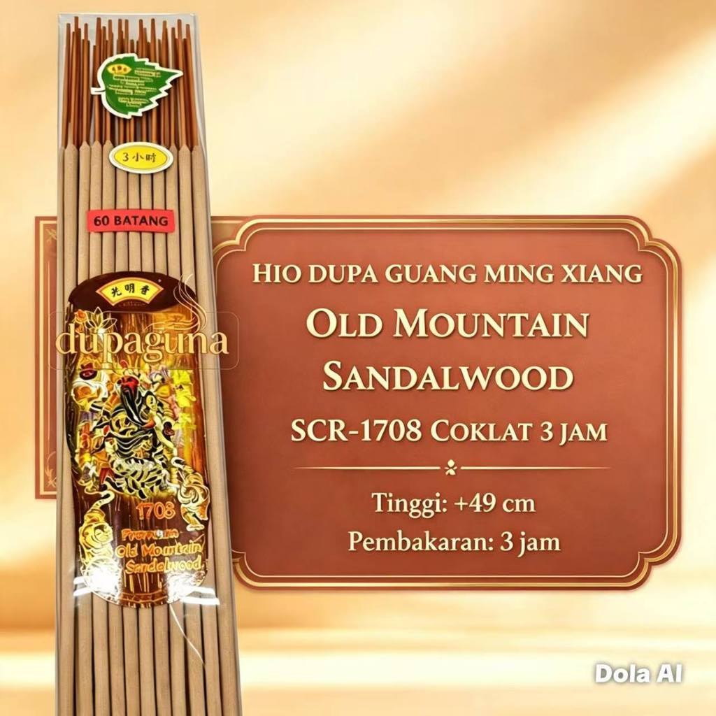 SCR 1708 SANDALWOOD INCENSE 3 HOURS CONTENTTS 60 BTG