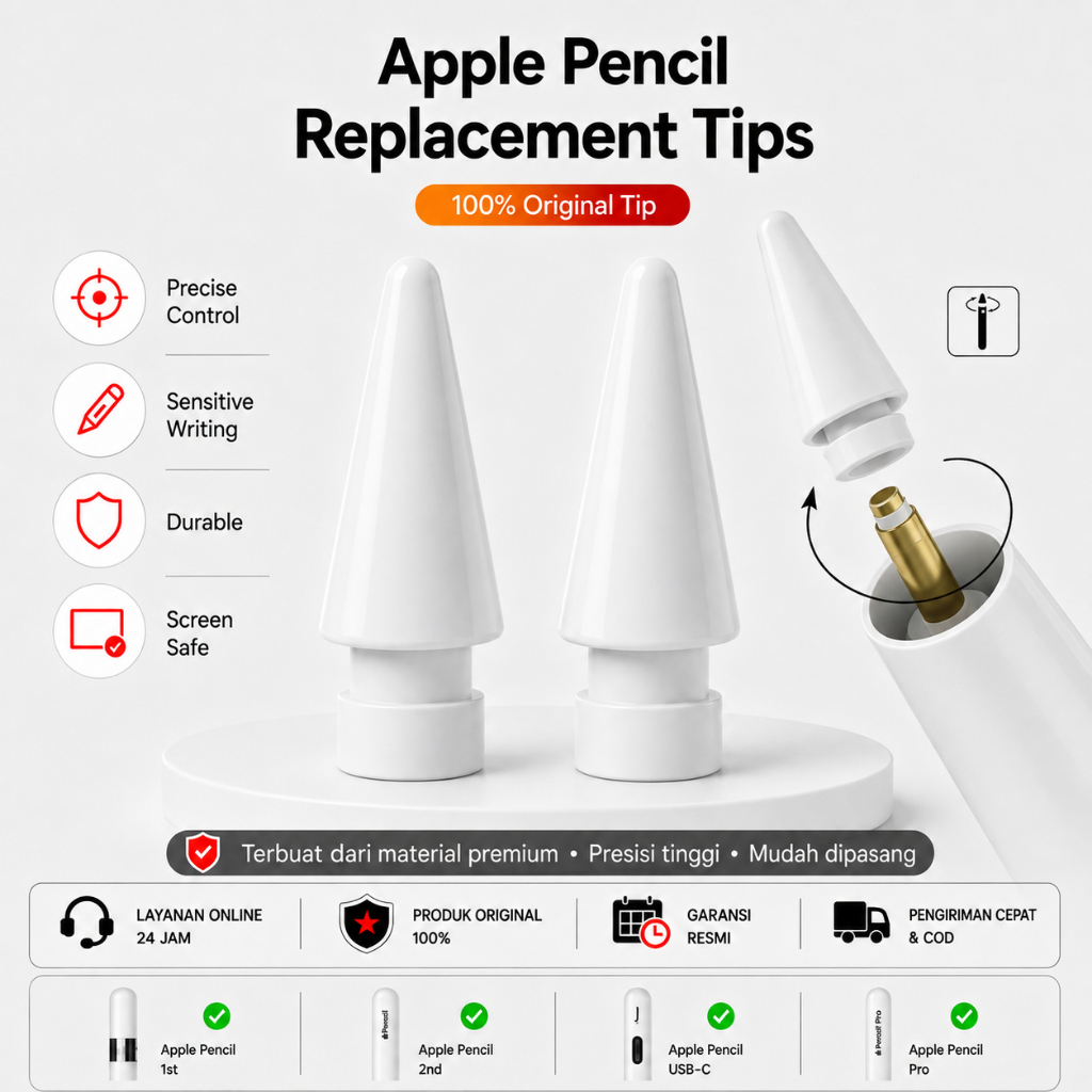 [รับประกัน 1 ปี] ของแท้ 100% Nib Apple Pencil Pro, Apple Pencil 2/Apple Pencil Tips USB C/Tipsfor Ap