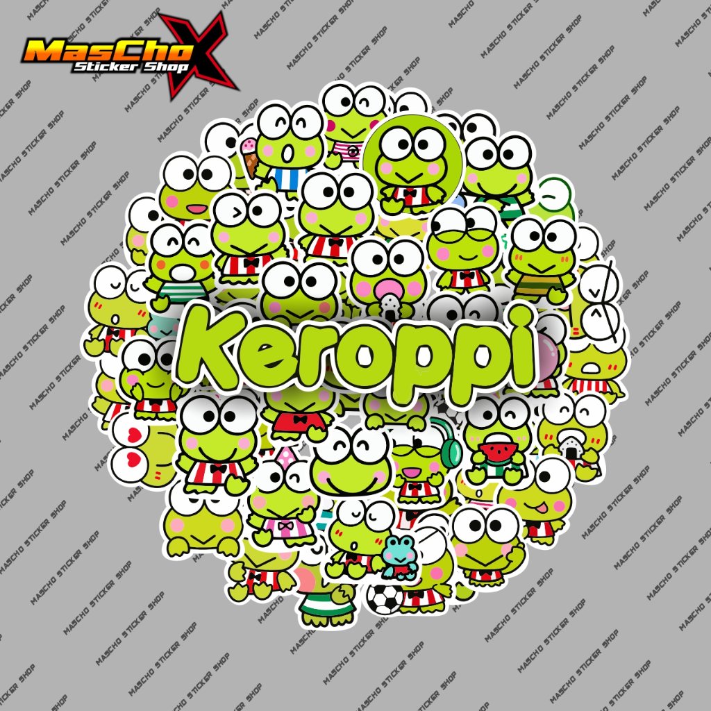 HP Cute Keroppi Character Sticker Pack – Cutting Just Stick on for Mobile Phone, Laptop, Tumblers, N