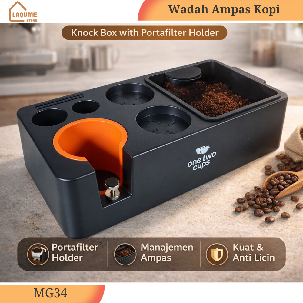 Knock Box Coffee Grounds Container with Portafilter Holder