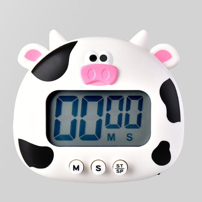 MDLBake TIMER DIGITAL KITCHEN OVEN TIMER COOKING BAKING น่ารักสีขาว COW MOTIF TIMER OVEN PREMIUM DIG