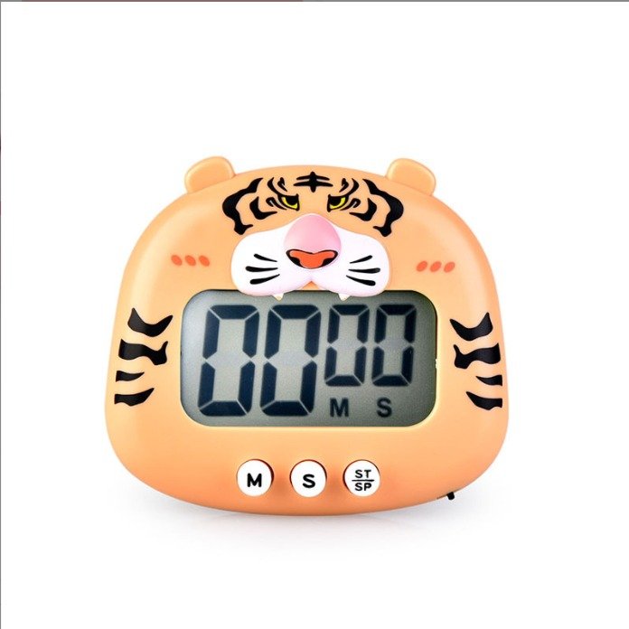 MDLBake TIMER DIGITAL KITCHEN OVEN TIMER การทําอาหาร BAKING น่ารัก MOTIF สีเหลือง TIGER PREMIUM DIGI