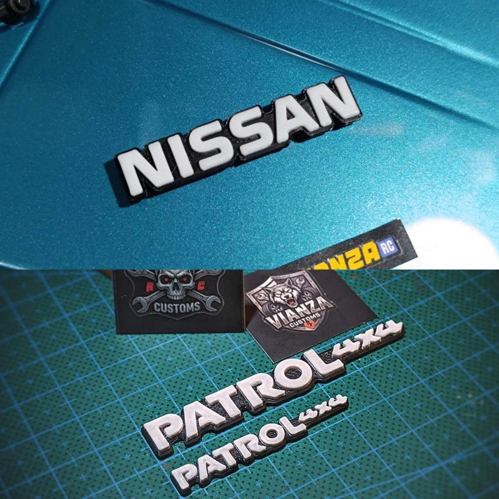 Nissan Patrol Y60 Emblem Grill โลโก้ Vintage 1/10 scale RC Yikong YK4107