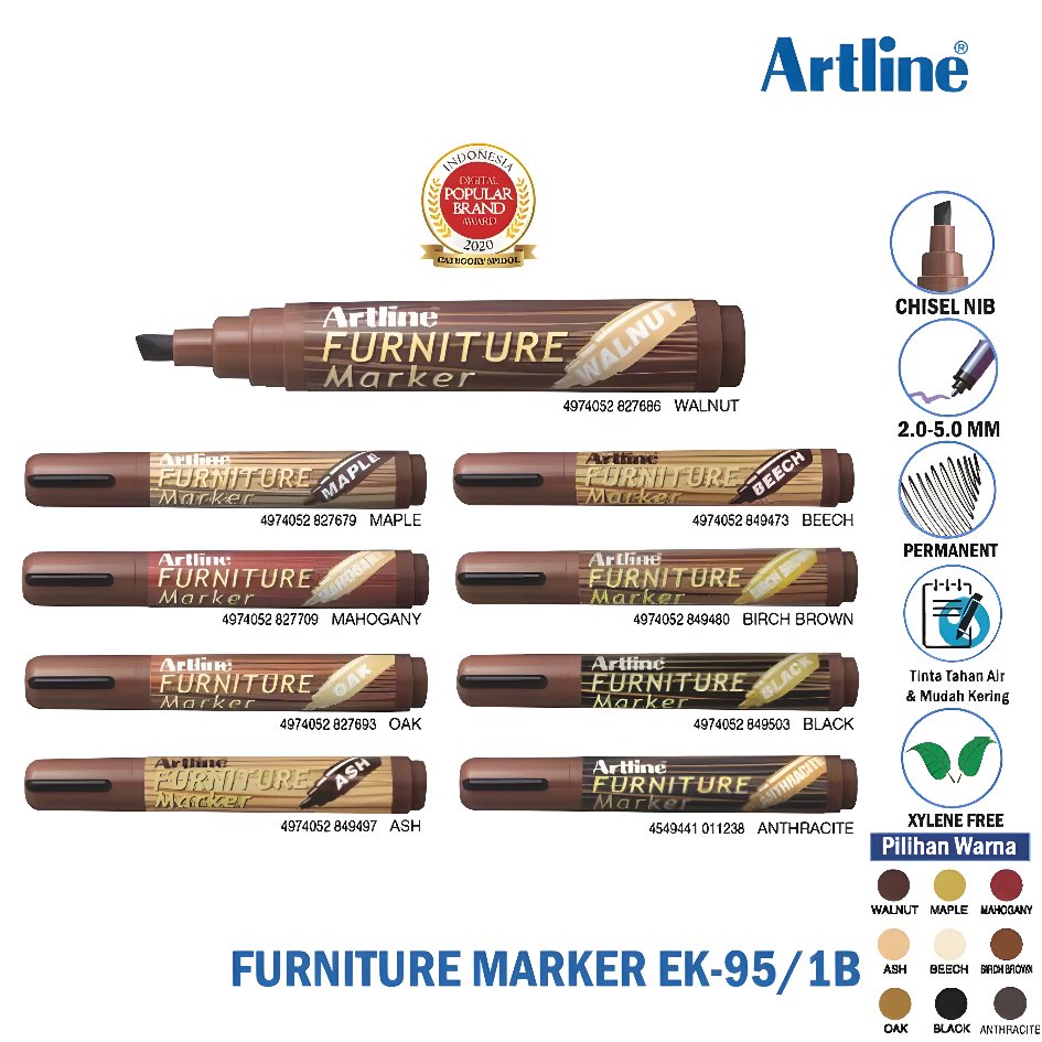 ARTLINE FURNITURE MARKER / ARTLINE FURNITURE MARKER EK-95/1B - ฝาครอบเฟอร์นิเจอร์สกรูบนเฟอร์นิเจอร์