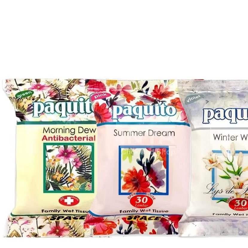 (Nilybeauty) Paquito Family Wet Tissue 30 แผ่น - ทิชชู่เปียก BUY 1 แถม 1