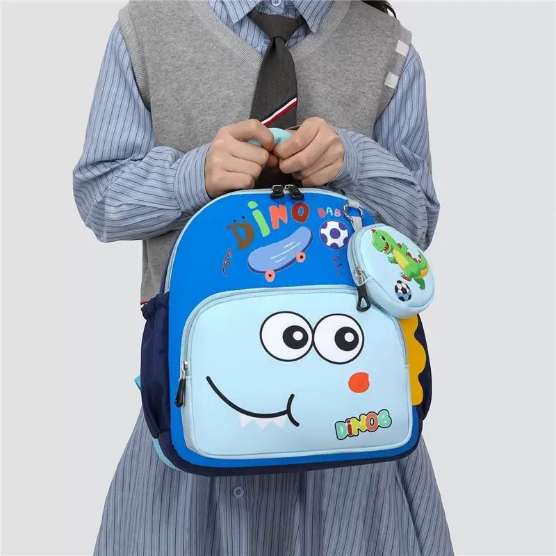 TK C3 กระเป๋า CHILDRENS SCHOOL BAG PAUD TK CARACTER WHALE NYLON WATERPROOF SCHOOL CHILDRENS BACKPACK