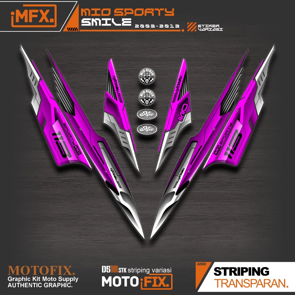 แถบสะท้อนแสง UV MIO SPORTY YS 5 สติ๊กเกอร์ใส YAMAHA MIO SMILE GARNISH สติ๊กเกอร์ MIO SPORTY