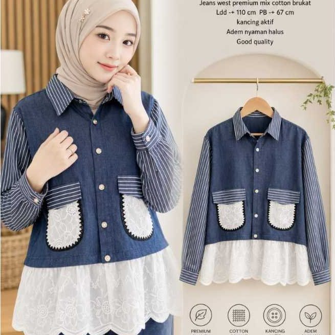 HQ เสื้อผ้าผู้หญิง MAONI NAVIA BLOUSE จาก AtHAYA FASHION STORE