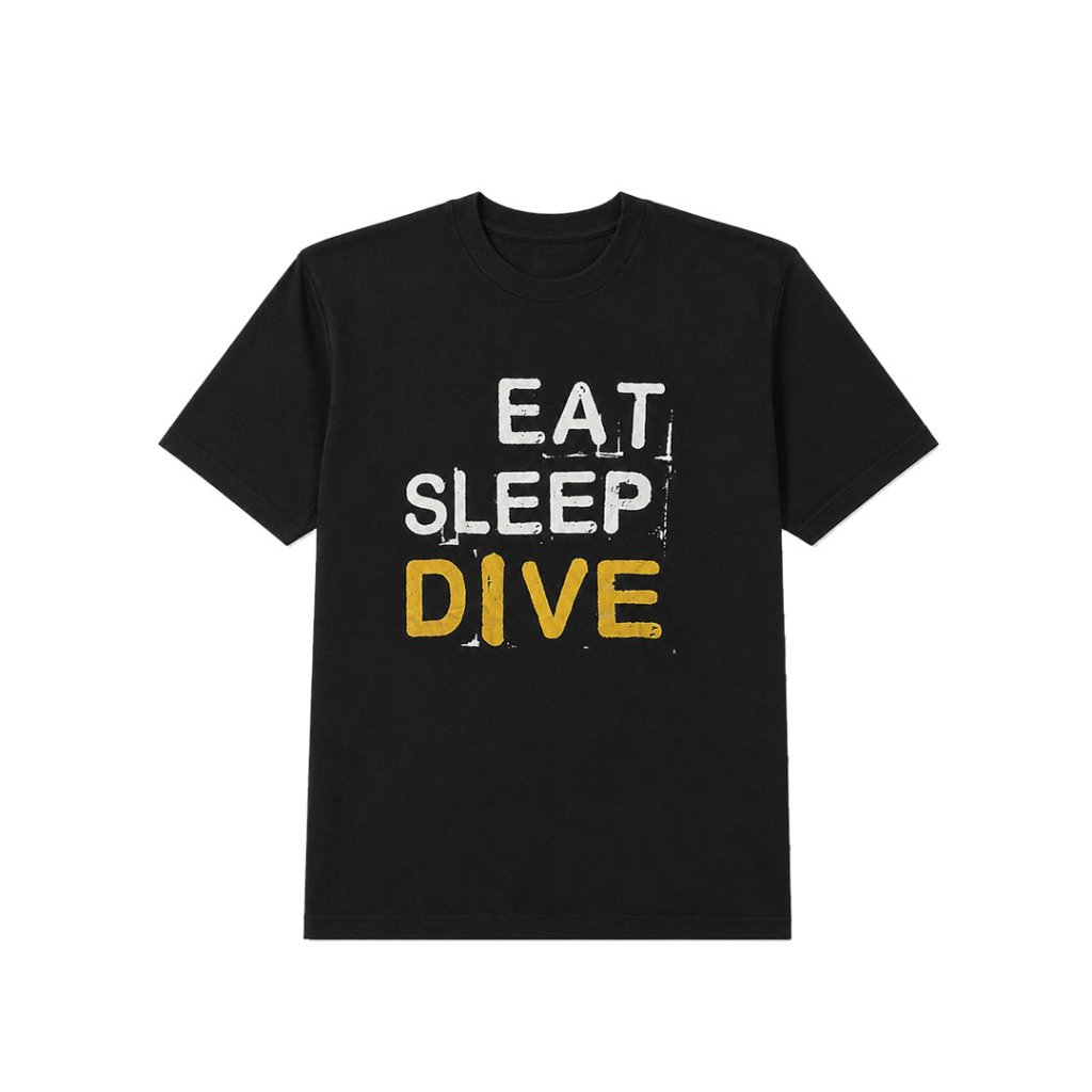 เสื้อยืดดําน้ํา Wetshirt Dive Eat Sleep Dive Diving T-shirt Dive
