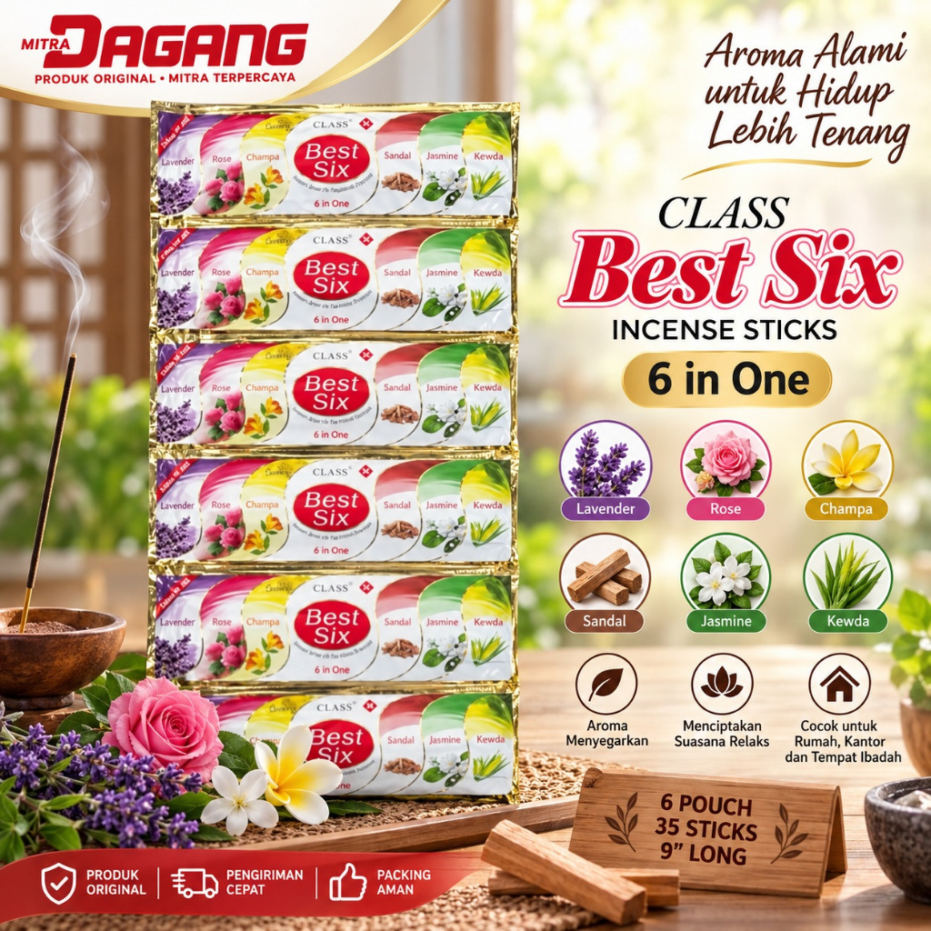 ธูป Hio Savitri BEST SIX 6s RENTENG อินเดียดั้งเดิม
