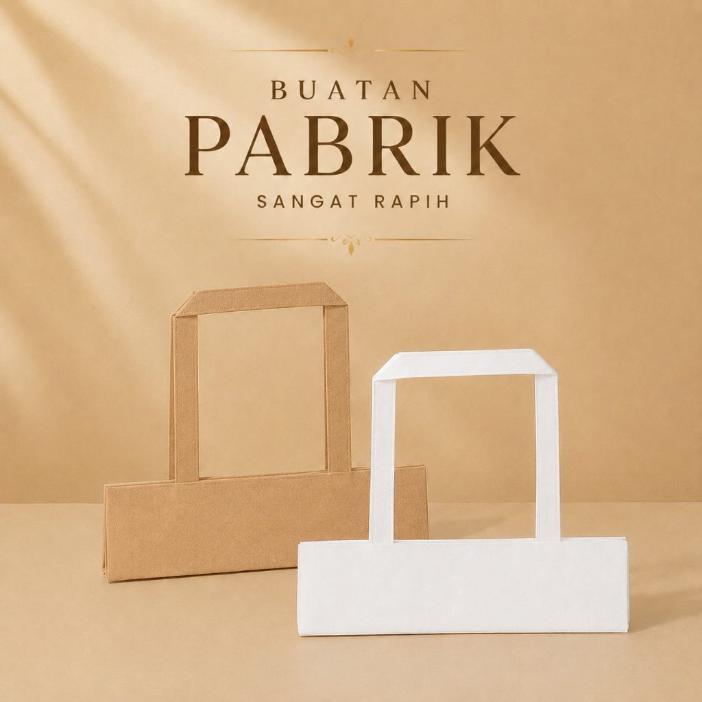 FLAT Paper Bag Strap / FLAT Kraft Paper Bag Handle / สายกระดาษกาว