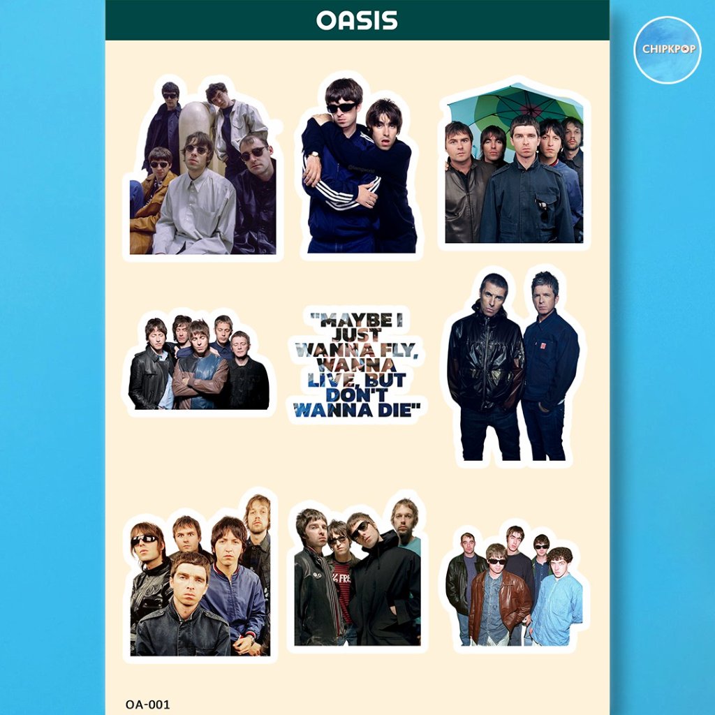 สติ๊กเกอร์ OASIS WESTERN I OASIS WESTERN BAND I STICKER WESTERN OASIS I PHOTOCARD OASIS I STICKER BA