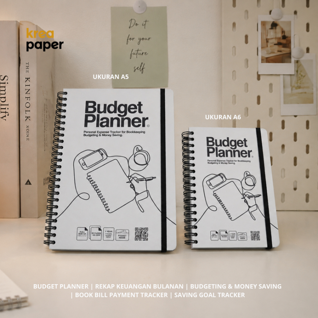 BUDGET PLANNER รายเดือนเงิน Recap Budgeting & หนังสือประหยัดเงิน Bill Payment Tracker Elavation Goal