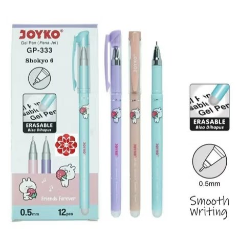 Joyko GP-333 Shoyko 6 ปากกาลบได้ 1 แพ็ค 12 ชิ้น