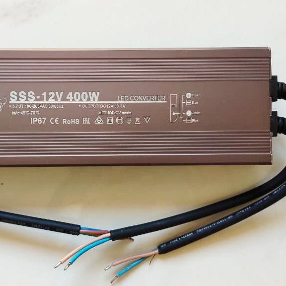 12V 33.3A 400W กันน้ํา IP67 Switching Power Supply