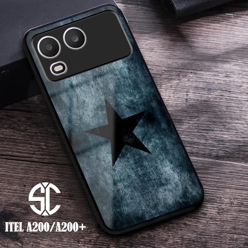 HP ITEL A200/A200+ Case Motif (STARS) เคสนิ่มล่าสุดและเคสแข็งเคลือบเงา (SC) Selampet Case - Custom C