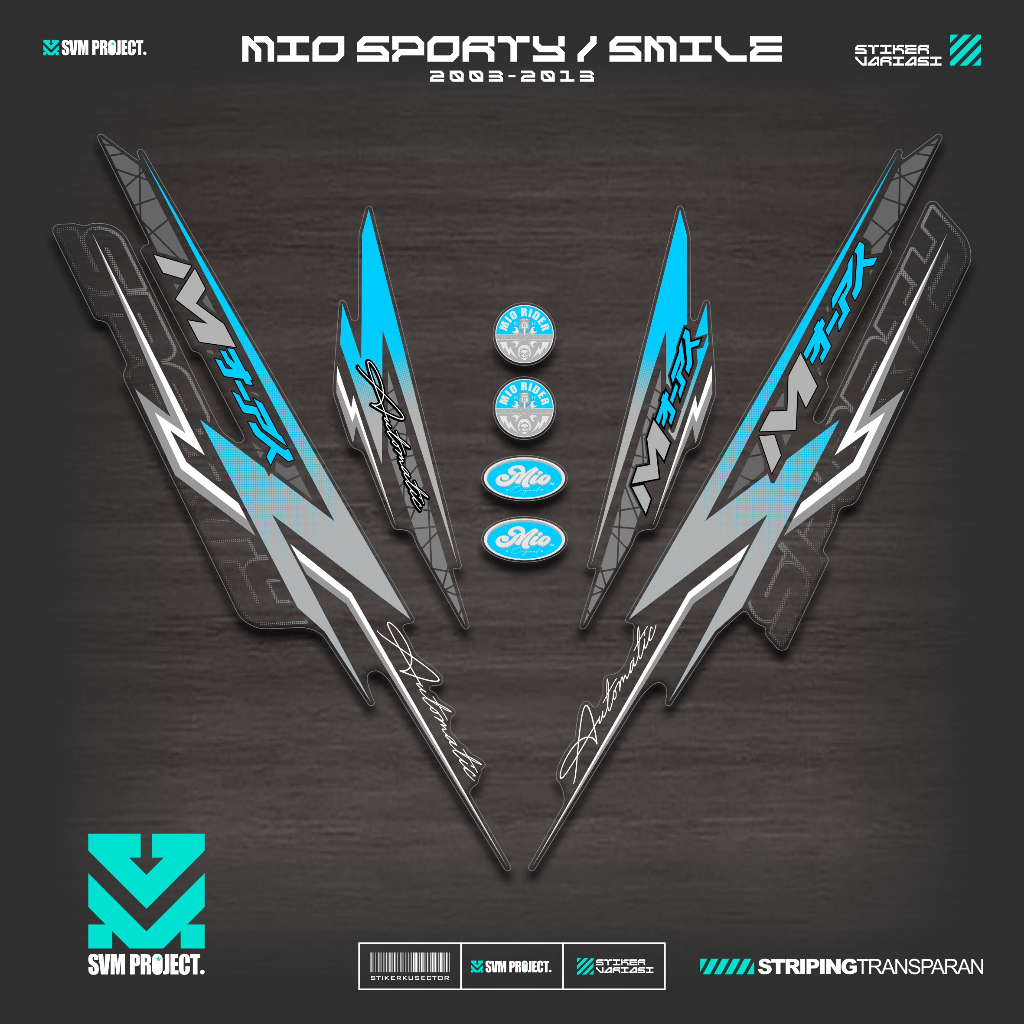 แถบสะท้อนแสง UV MIO SPORTY YS 8 สติ๊กเกอร์ใส YAMAHA MIO SMILE GARNISH สติ๊กเกอร์ MIO SPORTY