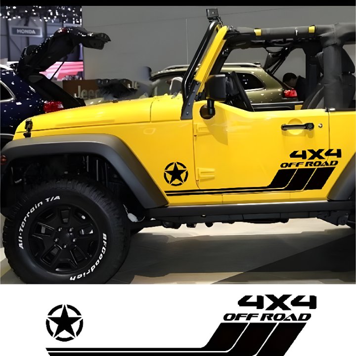 Jeep wrangler Jimny ฯลฯ offroad 4x4 สติ๊กเกอร์ติดรถ, เย็น, ทนทาน Jimny Car universal list สติ๊กเกอร์