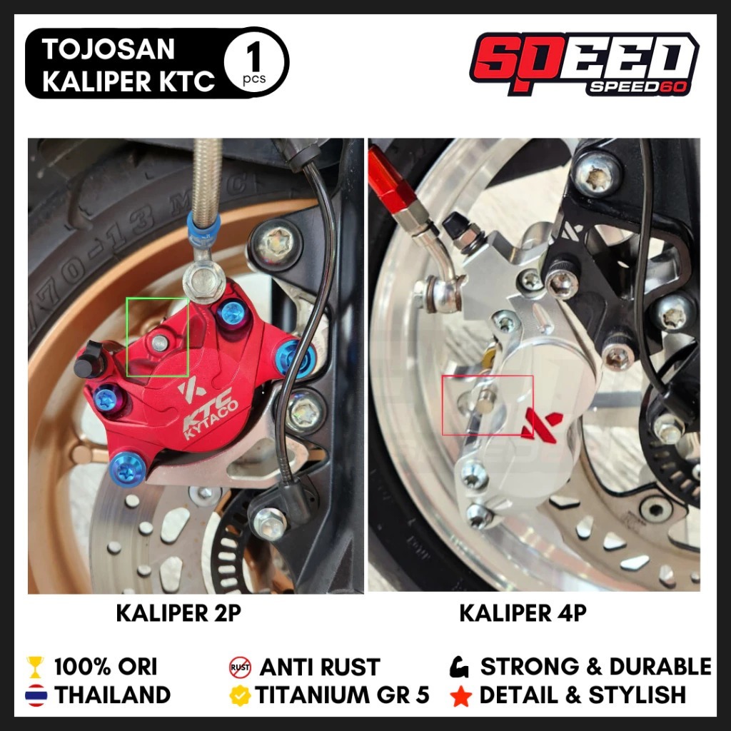 Tojosan Bolt KTC KYTA Caliper เกรด 5 Titanium Bolt Probolt Thailand King Nut