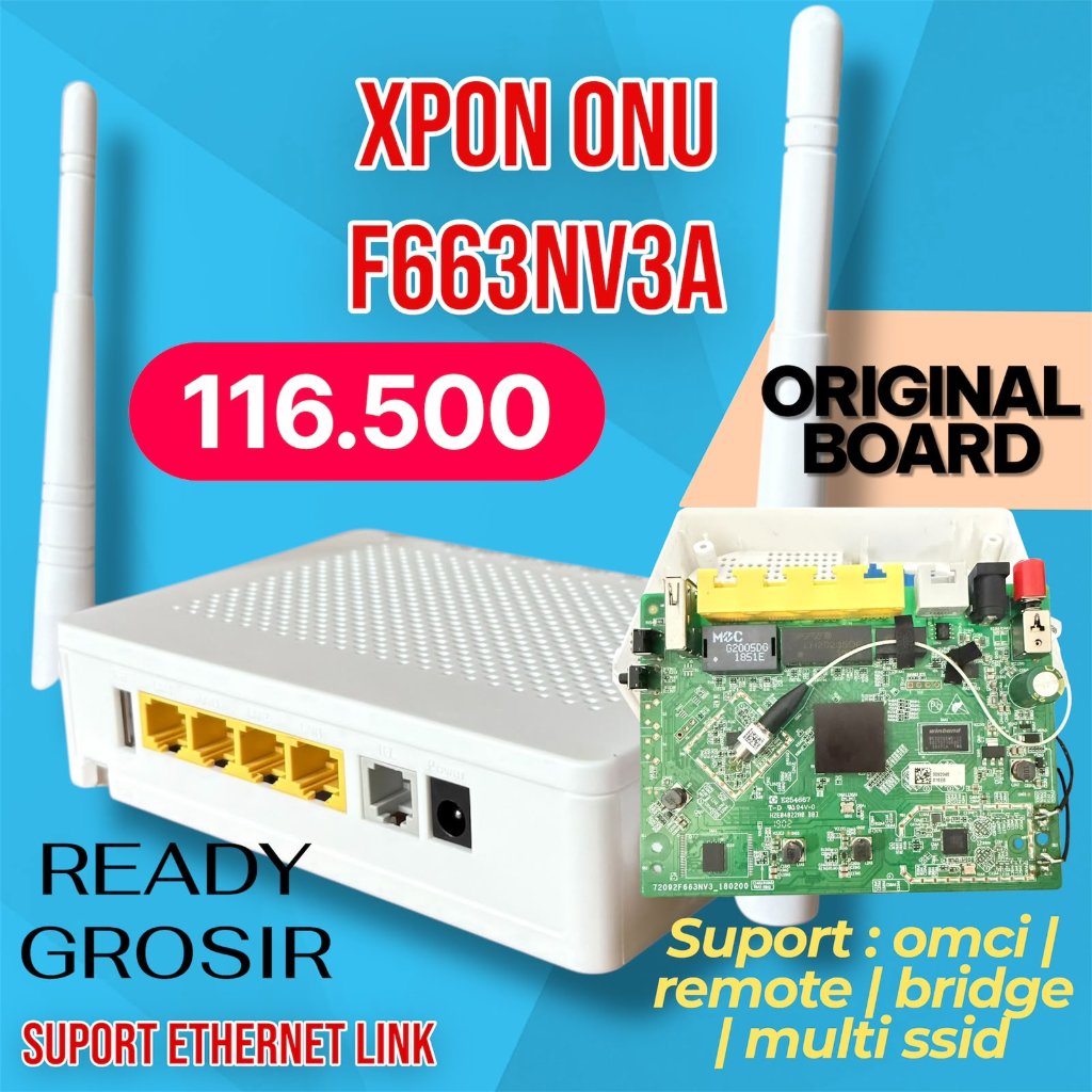 XPON EPON GPON ZTE F663NV3A ONU ONT ROUTER [EXMUFAR]
