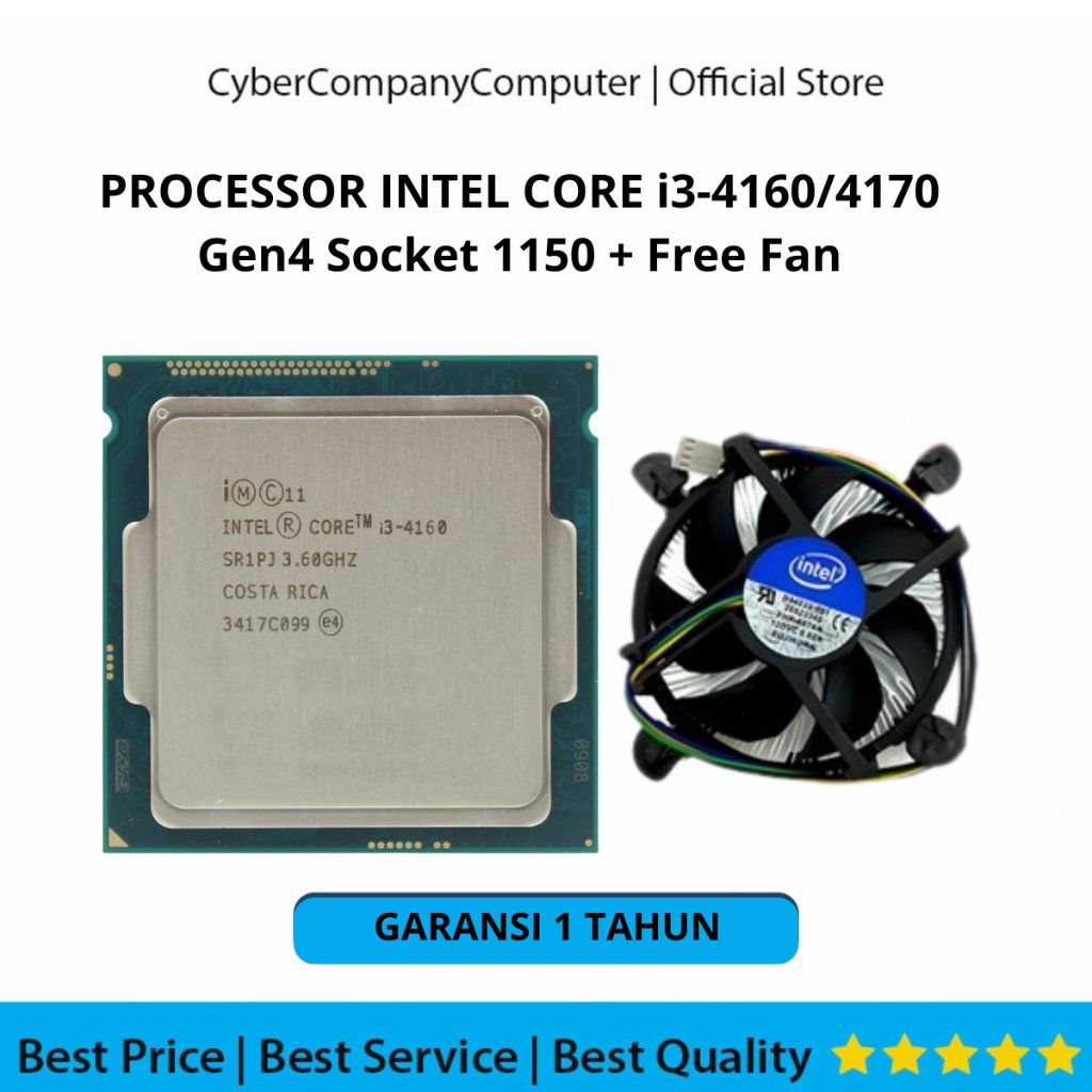Intel Core i3-4160/4170 Gen4 LGA 1150 3.40GHz โปรเซสเซอร์ + พัดลมฟรี - i3-4160/4170 Gen4 ซ็อกเก็ต 11