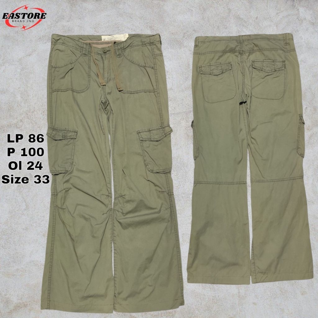 กางเกง CARGO พรีเมี่ยมกลางแจ้ง H&M QUICK DRY SIZE 33