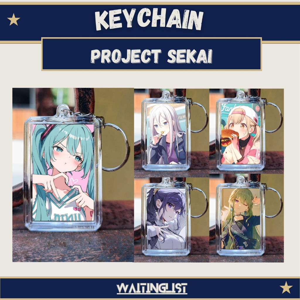 GANTUNGAN พวงกุญแจอะนิเมะโครงการ Sekai - Mizu - Koosane- Kanade - Shizuka- Nene- Toya