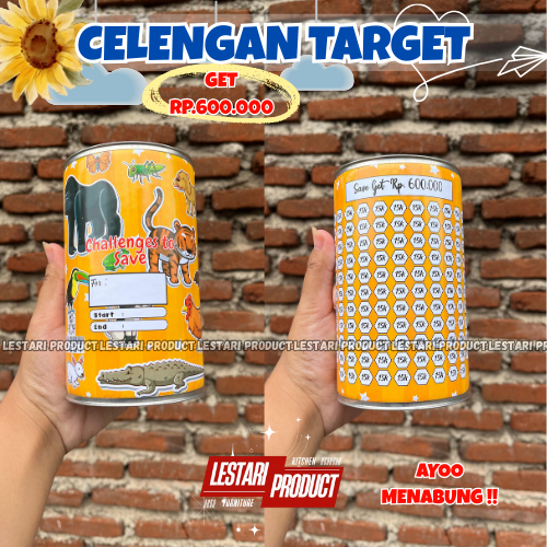 (6 ชิ้น) TARGET GET 600K PIGGY BANK | TIN PIGGY BANK | ธนาคาร PIGGY สําหรับ SAVINGS | กระปุกออมสินจั