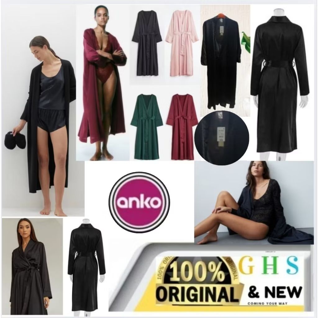 SATIN LONG DRESSING An*kco GOWN KIMONO ผู้หญิง