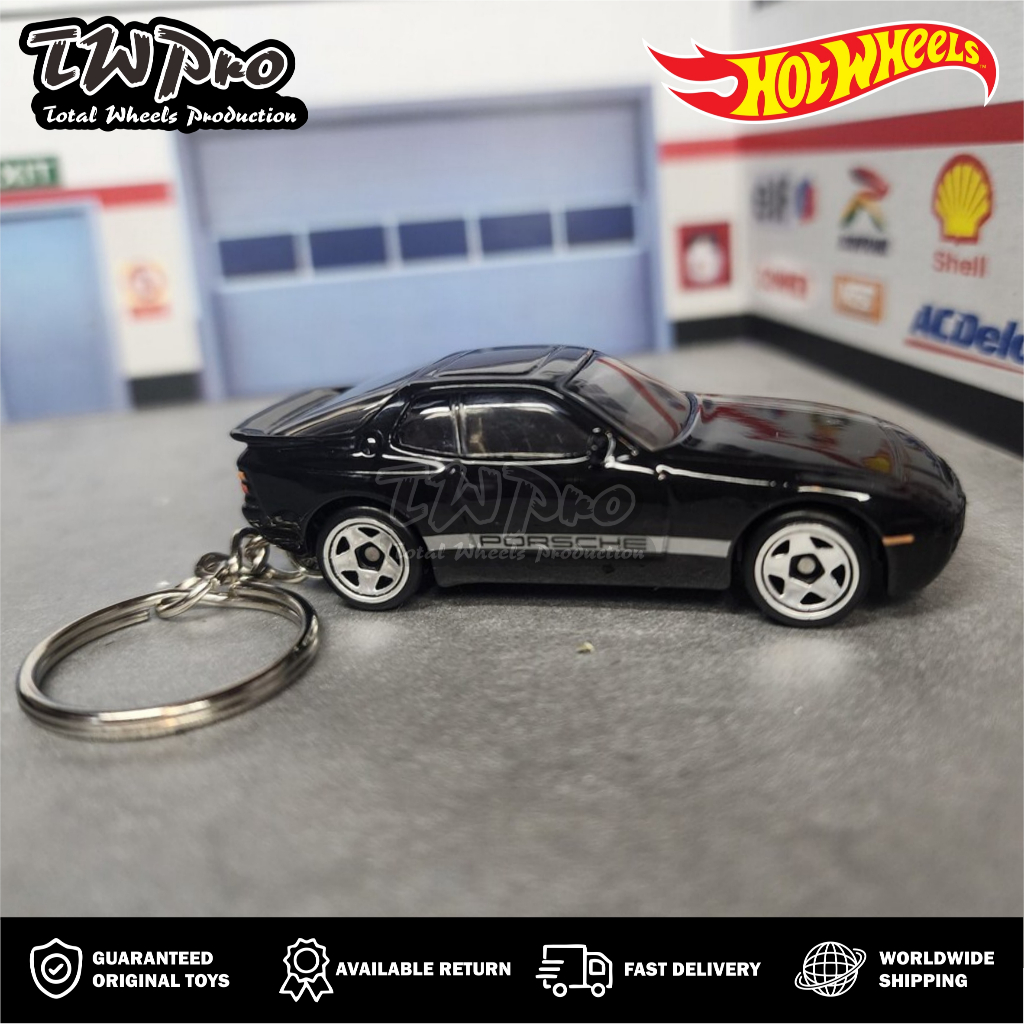 GANTUNGAN HOT WHEELS Porsche 944 Turbo KEYCHAIN - BLACK - KEYRING - KEYCHAIN - CUSTOM - TOTAL WHEELS