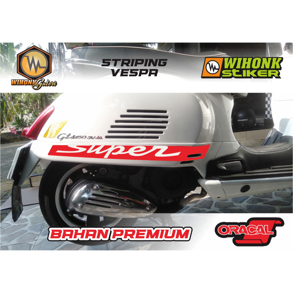 PIAGGIO VESPA GTS SUPER 150 3vie 2014 แถบสติกเกอร์ตัด
