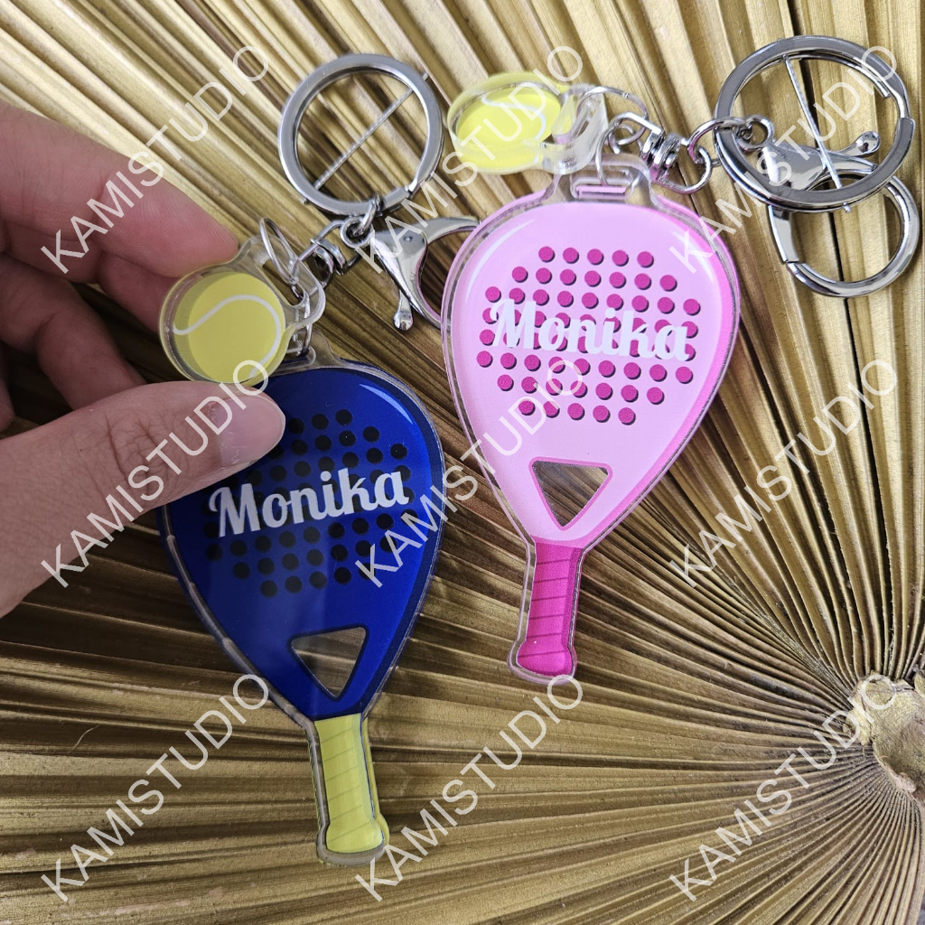 GUNDAN 6MM LOBSTER IRON PADEL THEME / PADEL BALL BAG TAG / PADEL SPORTS BAG HANGER / PADEL CKET SUIT