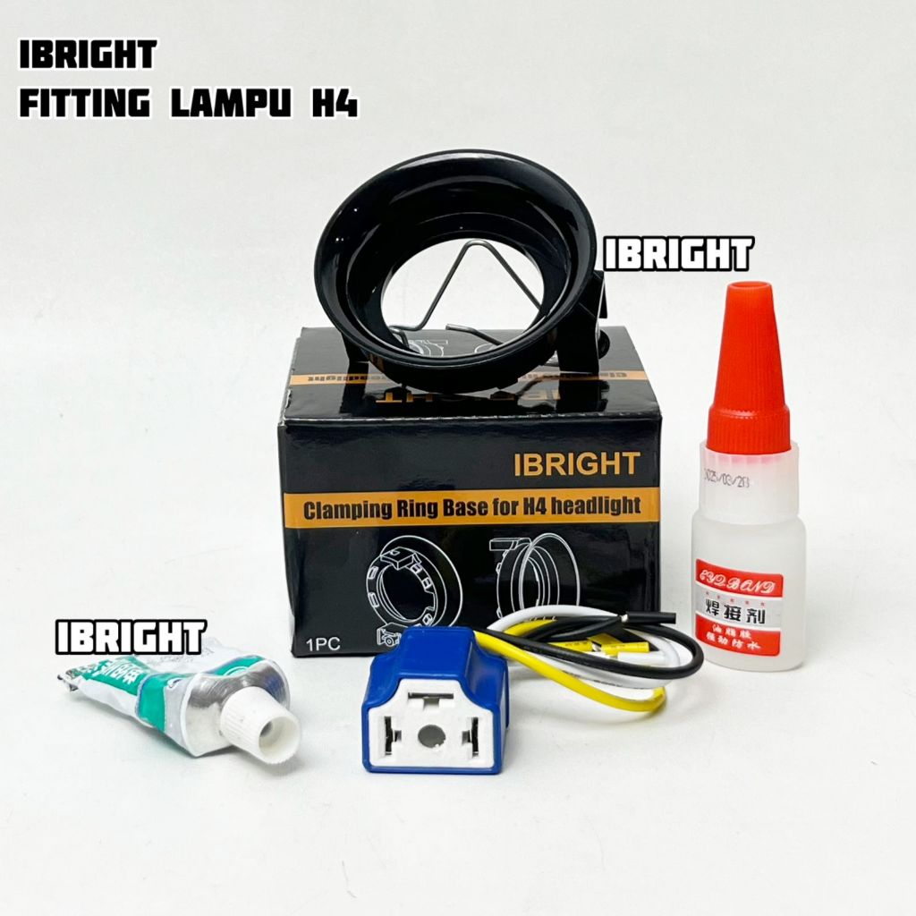 IBRIGHT - ข้อต่อโคมไฟซ็อกเก็ต H4