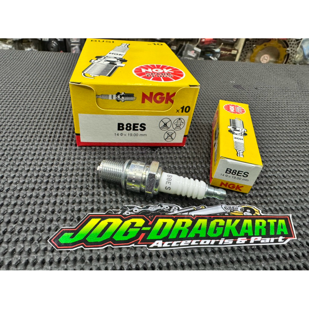 NGK B8ES ORIGINAL SPARK PLUG NGK NINJA R SS RR ใหม่ OLD ZX150 CBU TOUCH 125Z SATRIA 2-STOKE ORIGINAL