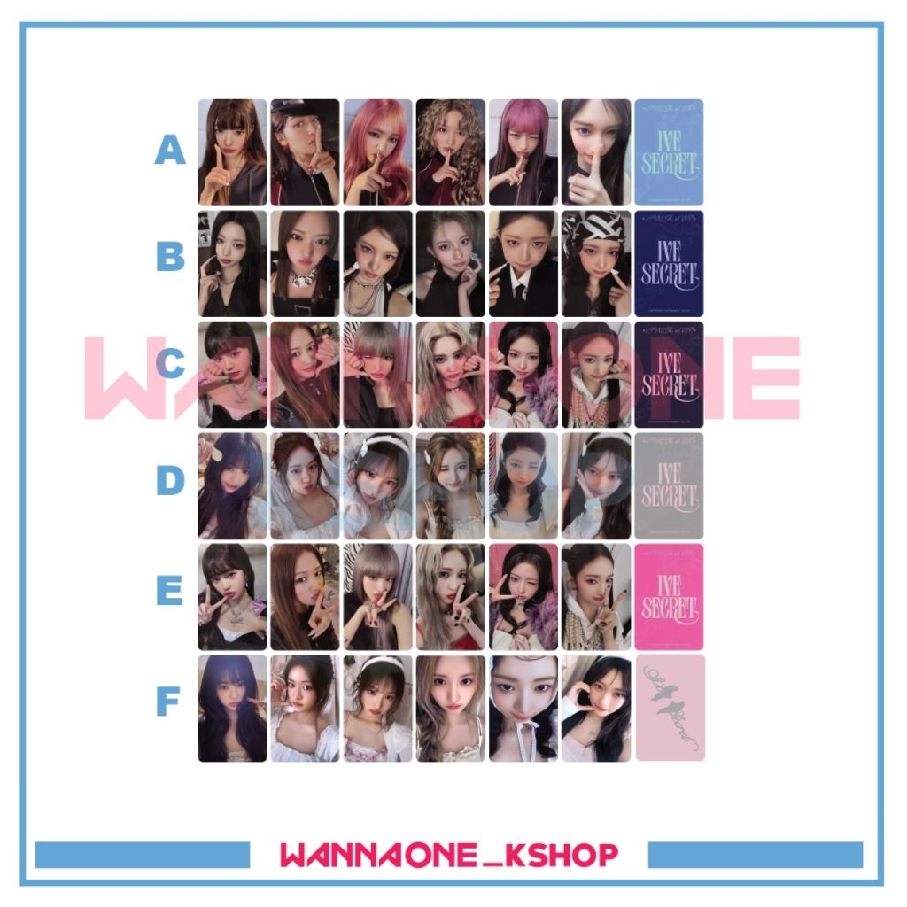 Photocard IVE อัลบั้มป๊อปลับ