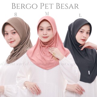Hijab bergo sport pet tebal size SML / jilbab Sporty instan Olah Raga Spandek / Jilbab instan