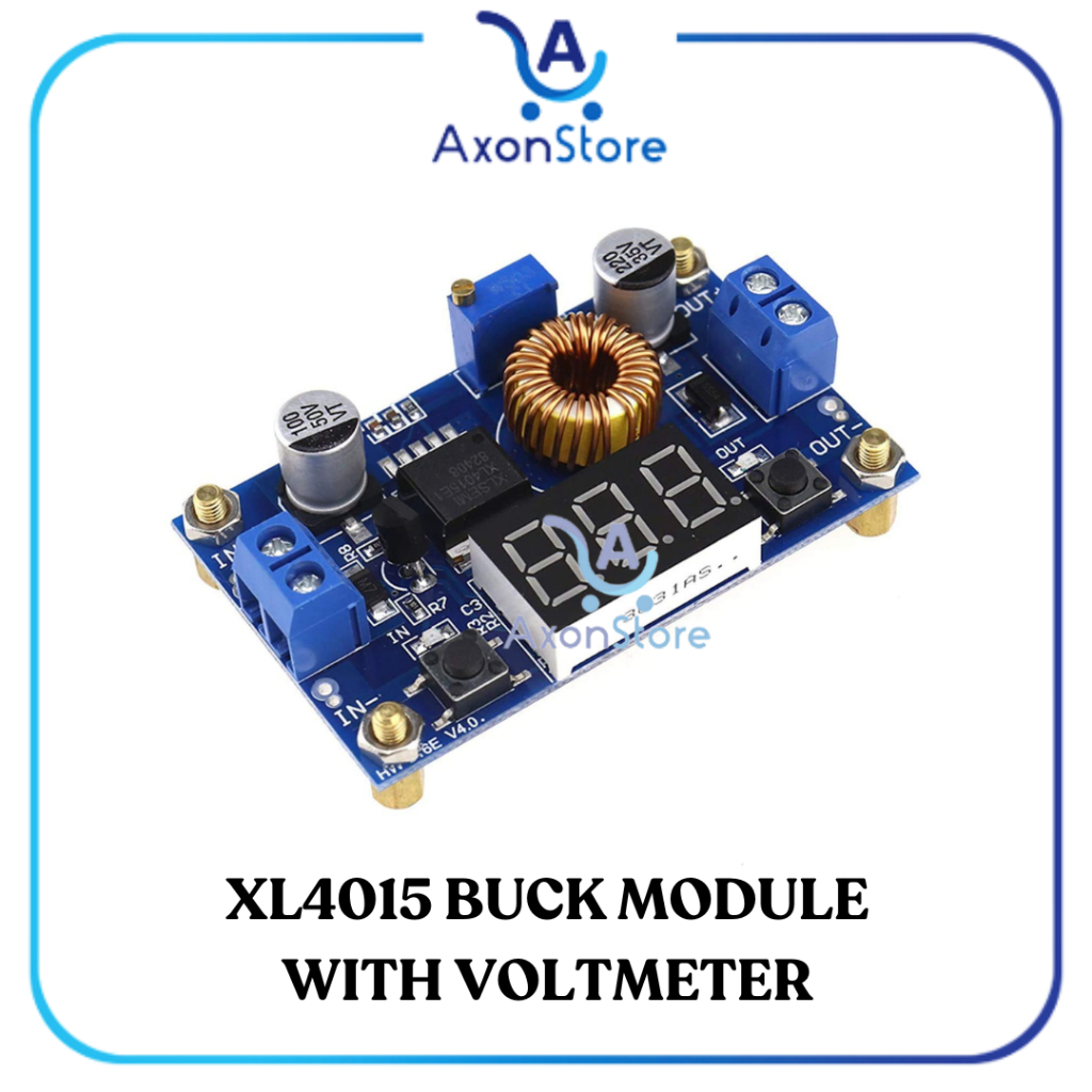 XL4015E + จอแสดงผลปรับขั้นตอนลงโวลต์ DC 5A 75W โวลต์มิเตอร์ XL4015 ปุ่ม