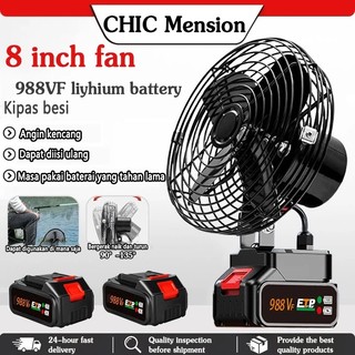 CHIC 8 inci Kipas baterai lithium nirkabel 998V Makita Portabel Dapat Diisi Ulang Baterai Lithium Kipas Darurat Kipas Portabel Kipas Rumah Nirkabel Baterai Makita Tahan Lama Baterai Makita Tahan Lama