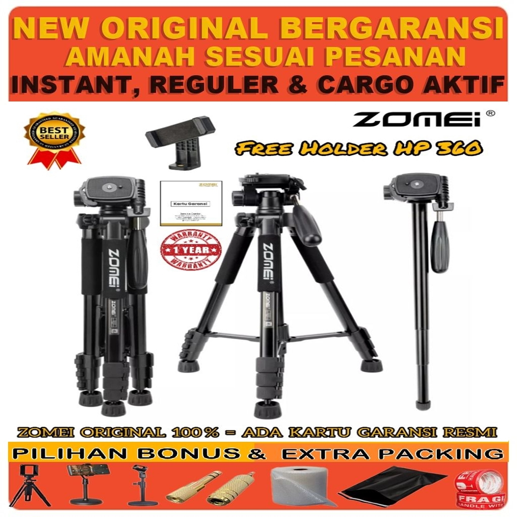 ใหม่ ORIGINAL ZOMEI Q222 Professional Travel ขาตั้งกล้อง Monopod 2 in 1 Q 222 Q-222