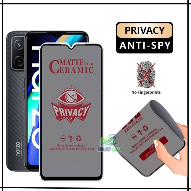 กระจกนิรภัยเซรามิค Spy Matte สําหรับ Realme Realme Narzo 50A Prime Narzo 50A Narzo 50i Prime Narzo 5