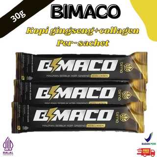 BIMACO Kopi per-sachet Energy Coffee dengan Gingseng dan Kolagen