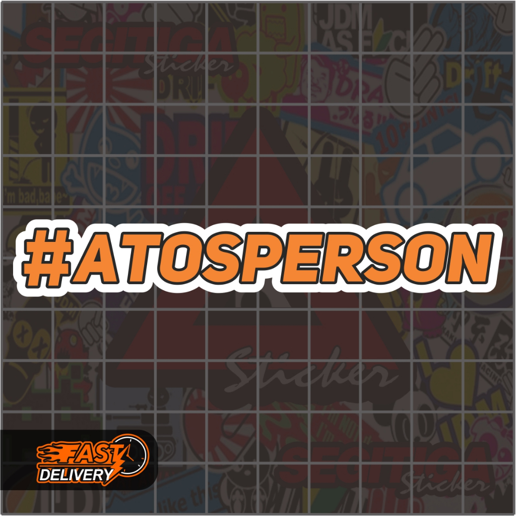 สติ๊กเกอร์ Atos Person ขนาด 9.5 x 1.5 ซม