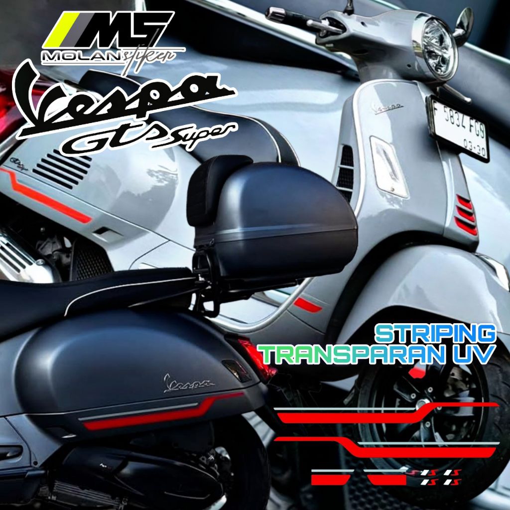 Decal สติกเกอร์ Striping Variation โปร่งใส Uv Vespa GTS 150 Super Vespa GTS iget Abs Facelift Vespa 
