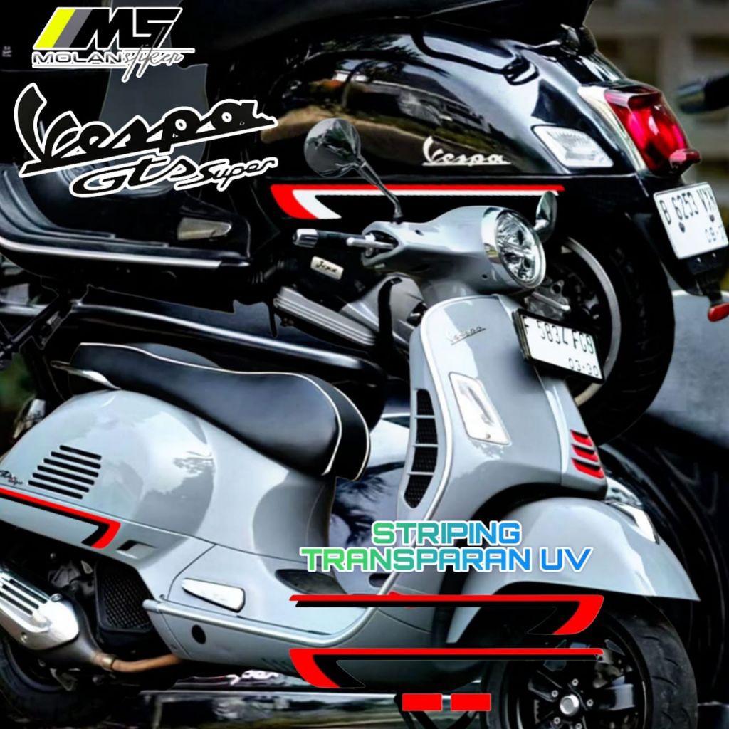 Decal สติกเกอร์ Striping Variation โปร่งใส Uv Vespa GTS 150 Super Vespa GTS iget Abs Facelift Vespa 
