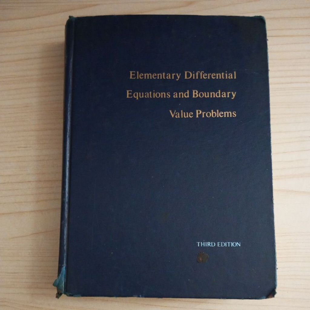 ELEMENTARY DIFFERENTIAL BOOK EQUATIONS และ BOUNDARY VALUE PROBLEM THIRD EDITION